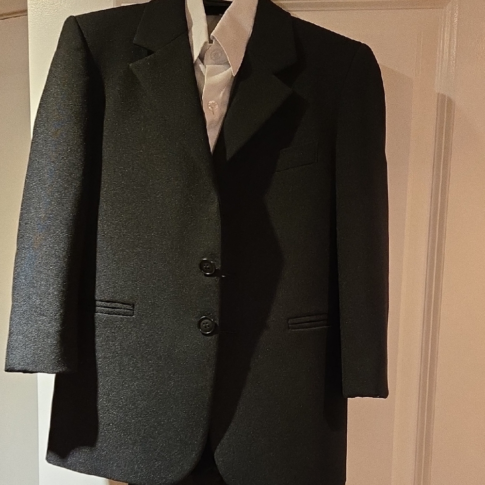Boy's Formal Black Suit With White Shirt And Bowtie